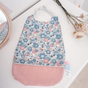 Serviette élastiquée Liberty Betsy Hortensia (1)