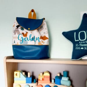 Sac à Dos Simili Bleu Et Little Adventure