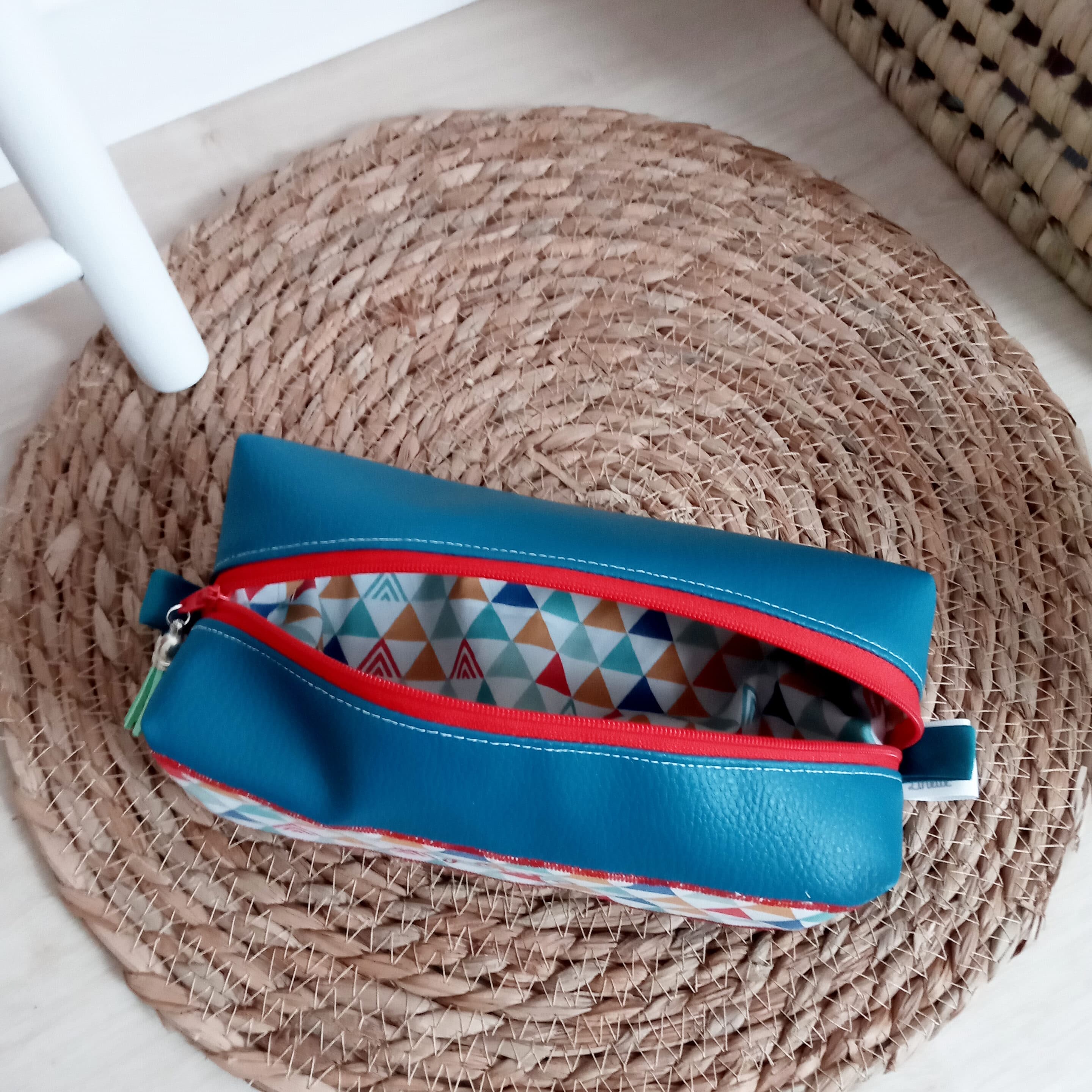 Trousse Bleu Gros Triangles (2)