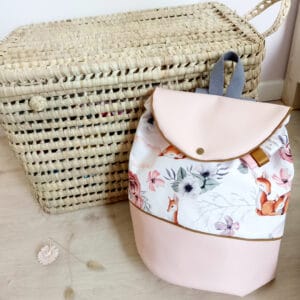 Sac à Dos Simili Rose Faon En Ballon (3)