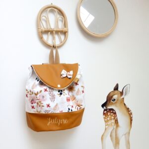 sac à dos fleuri camel (2)