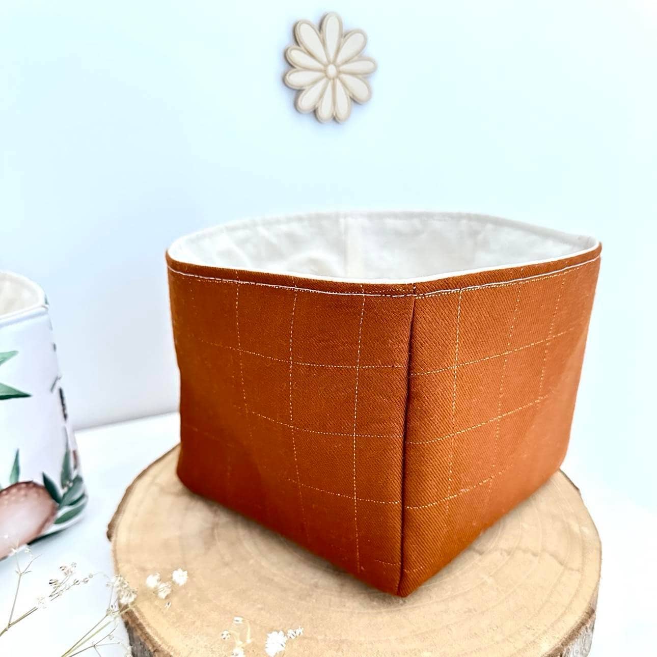 panière, coton écureuil lurex doré et uni crème (copie)