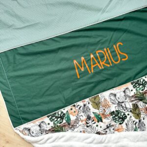 couverture, uni crème, kaki et jungle (copie)