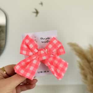 barrette noeud, coeurs rouges (copie)