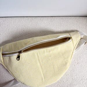 sac à dos, velours côtelé camel et double gaze indy camel
