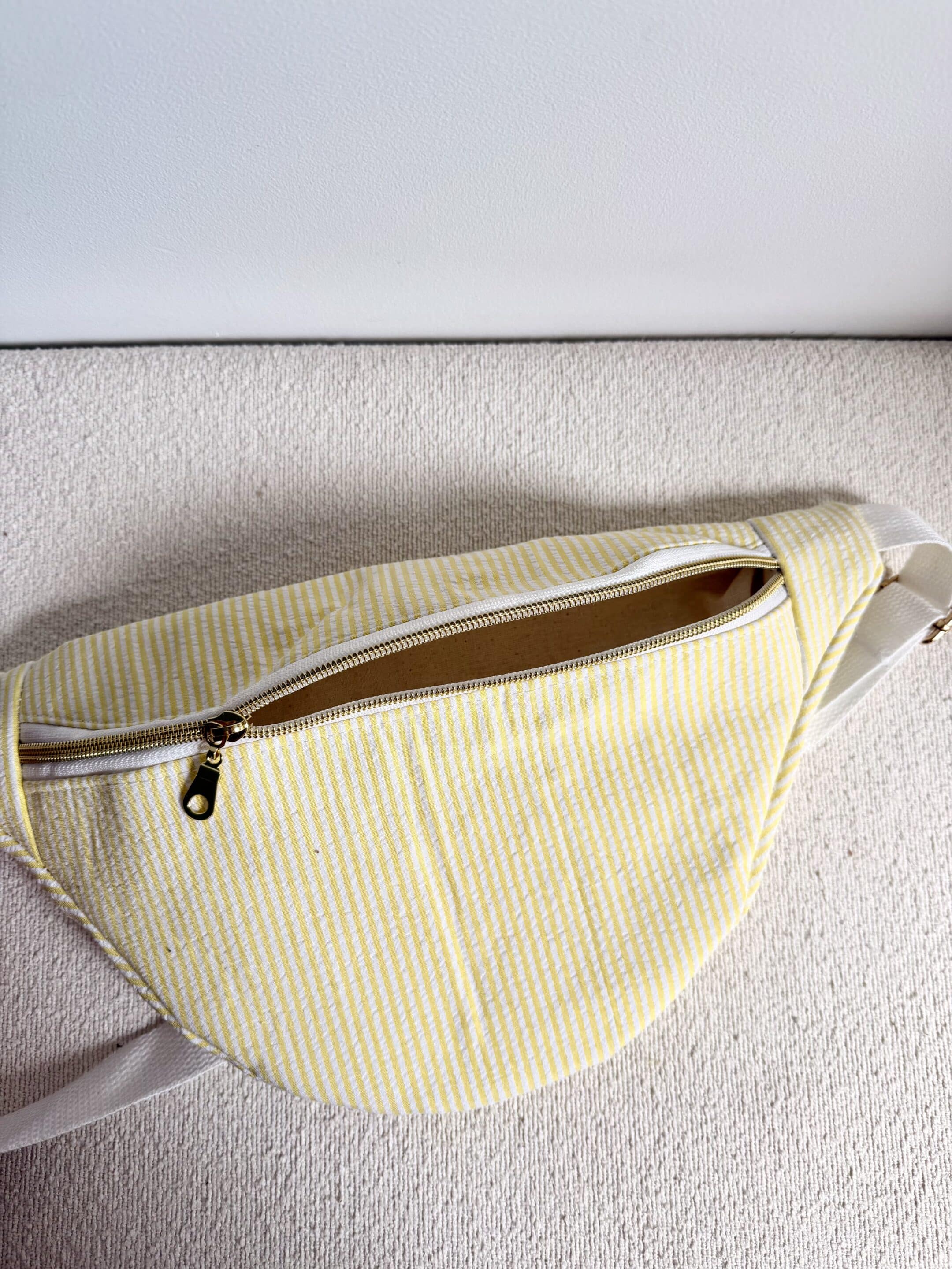 sac à dos, velours côtelé camel et double gaze indy camel