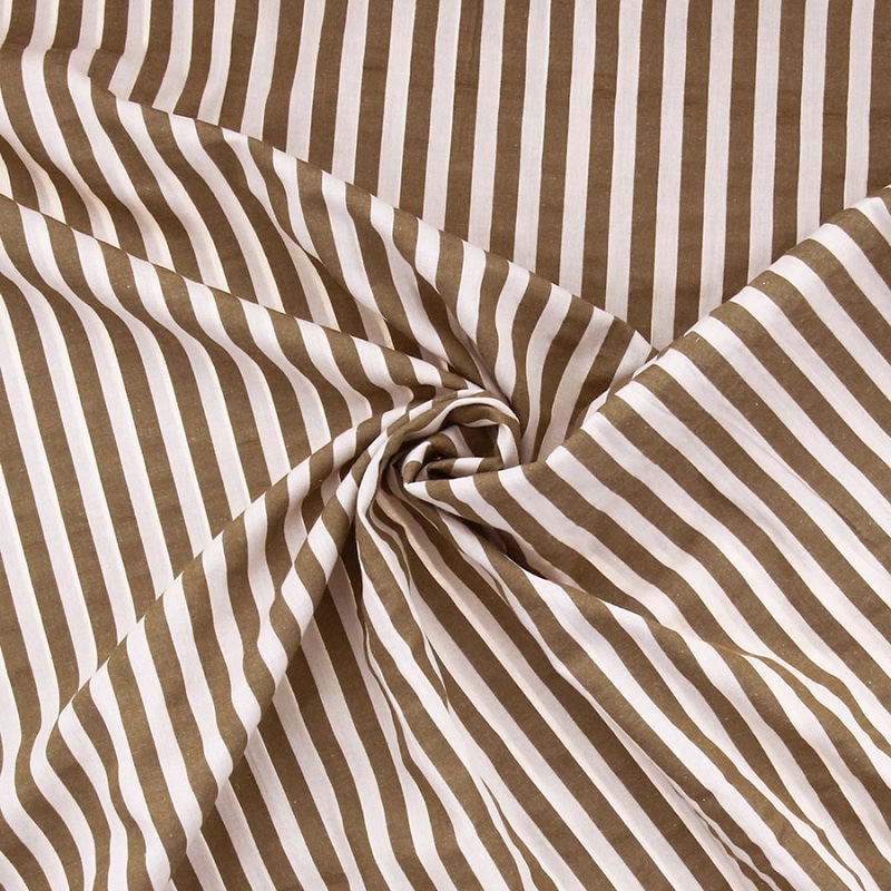 coton à motifs grosses rayures