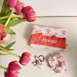 pochette à barrettes, velours côtelé camel et indy camel (copie)