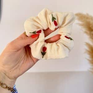 chouchou, léopard rose et orange (copie)