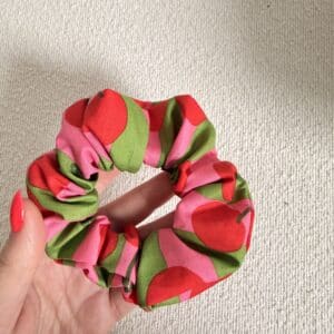 chouchou, léopard rose et orange (copie)