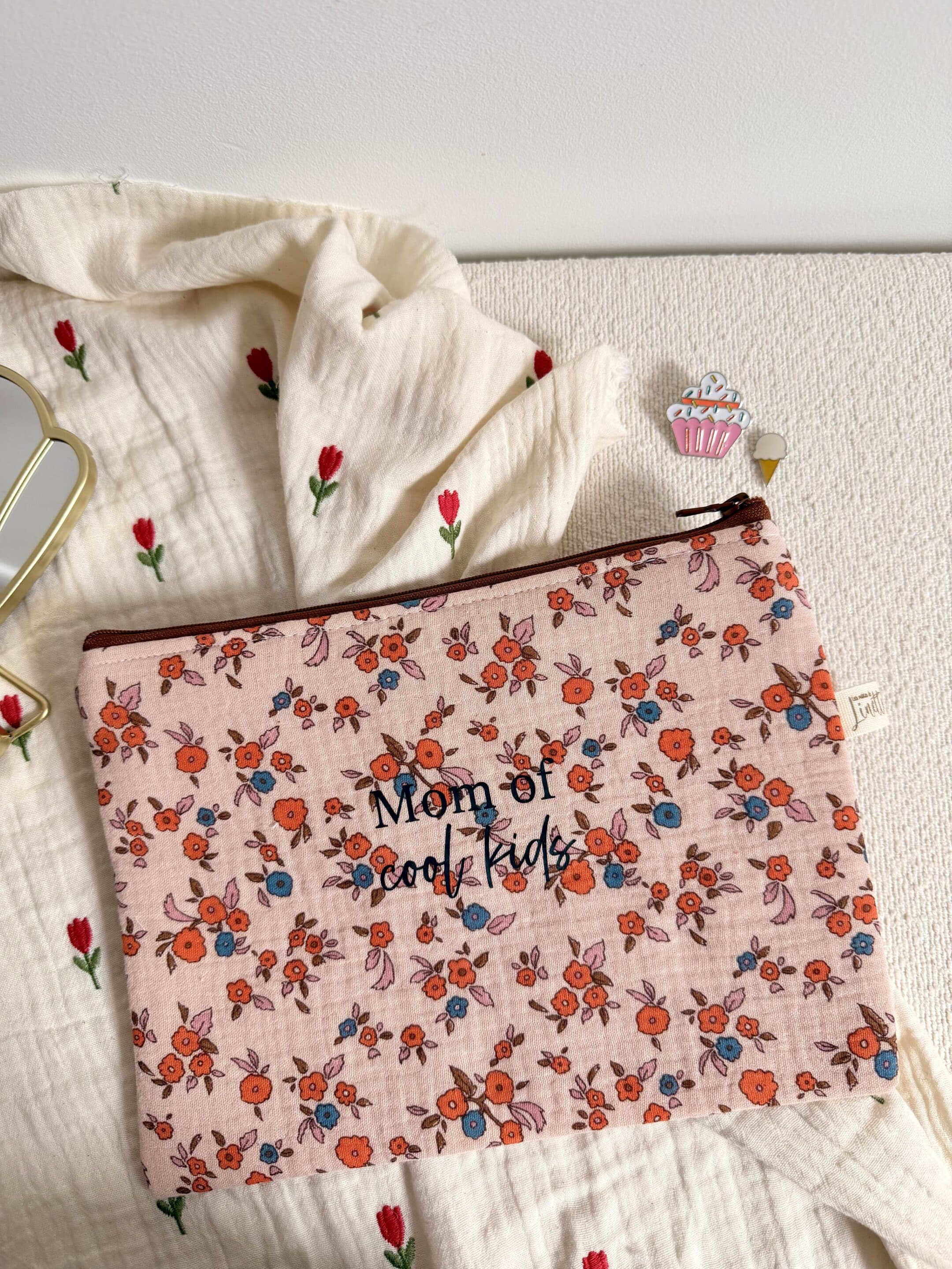 pochette plate, , fleuri indien (copie)