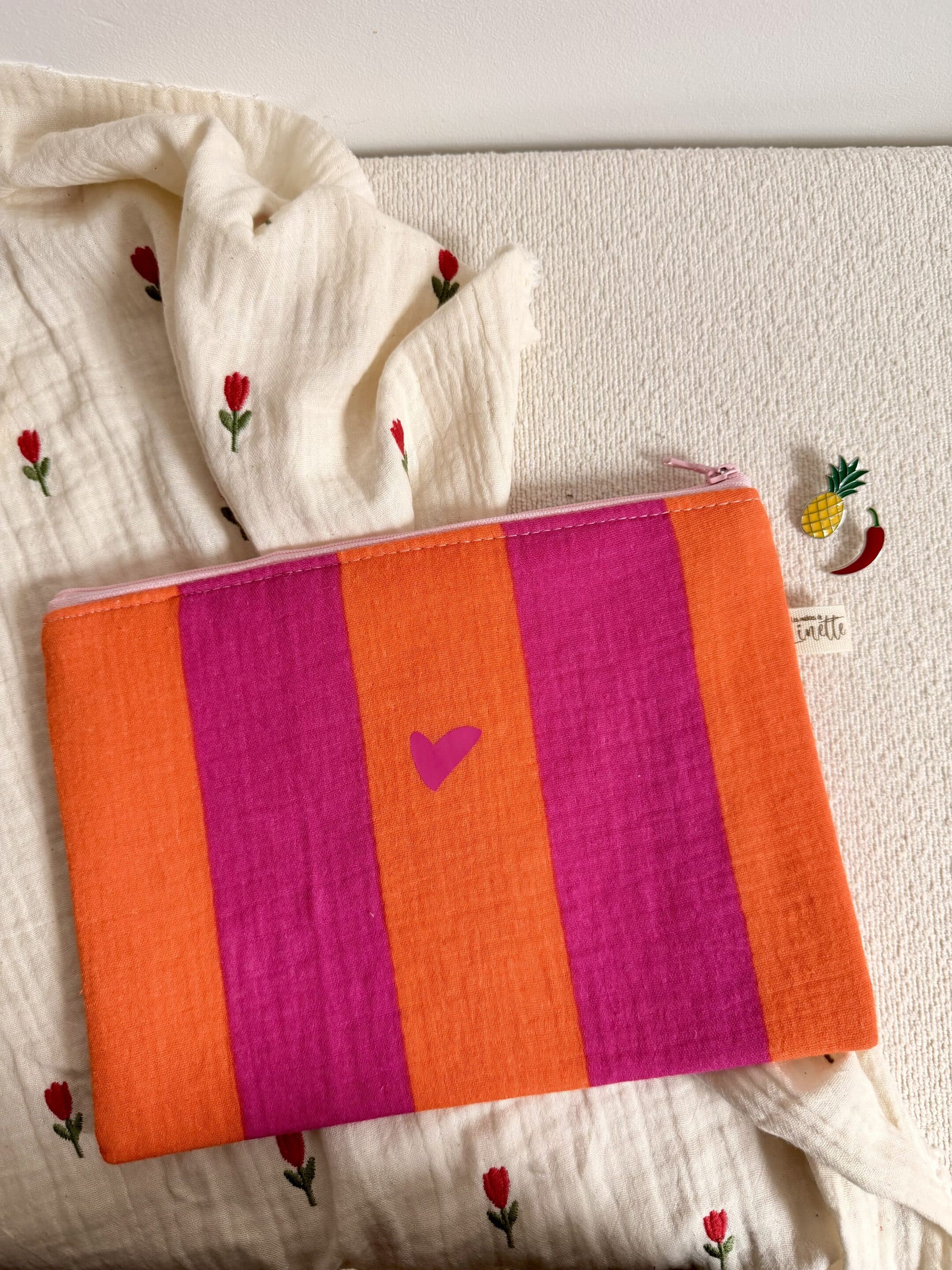 pochette plate, , fleuri indien (copie)