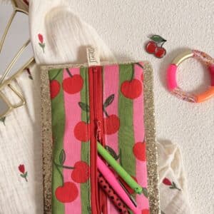 trousse plate élastiquée, double gaze fleurette (copie)