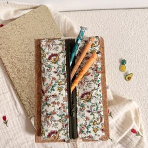 trousse plate élastiquée, double gaze fleurette (copie)