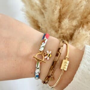 bracelet cordon en liberty, indien bleu et bordeaux (copie)