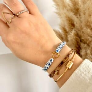 bracelet cordon en liberty, indien bleu et bordeaux (copie)