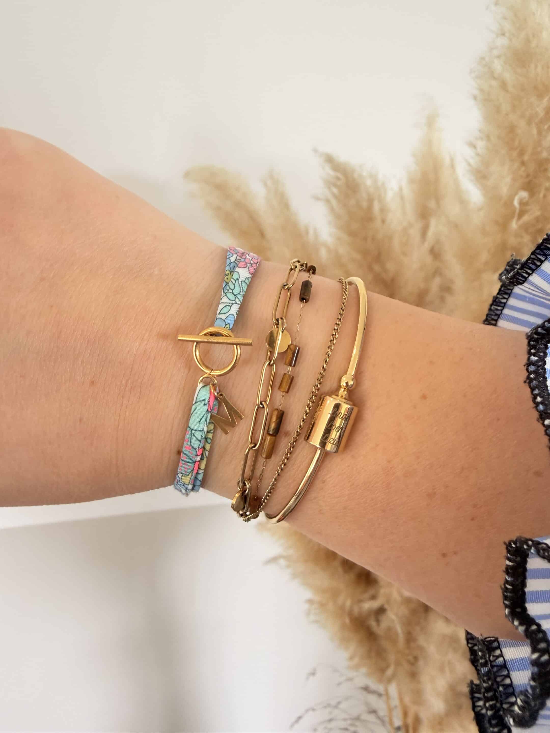 bracelet cordon en liberty, poppy and daisy multico (copie)