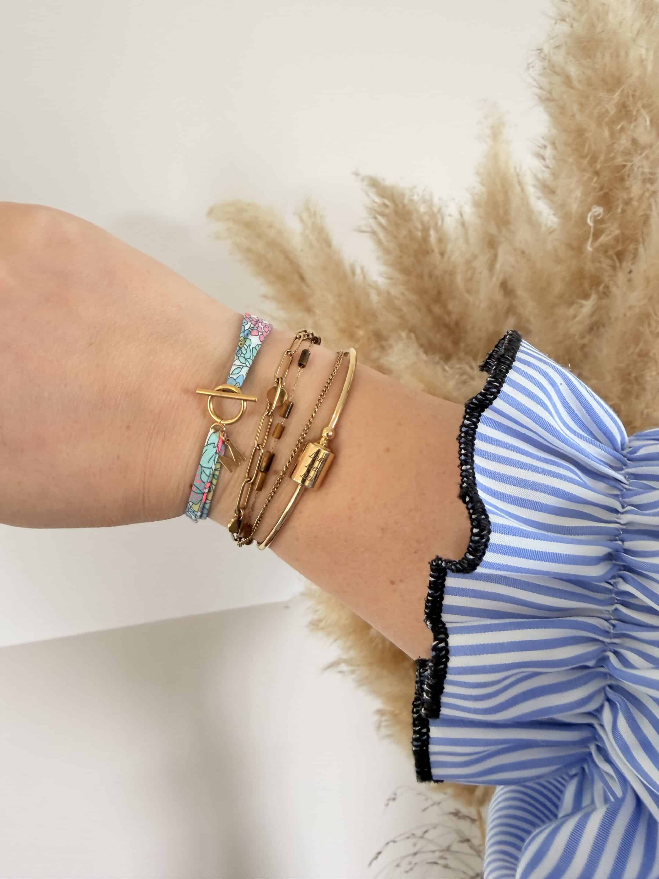 bracelet cordon en liberty, poppy and daisy multico (copie)