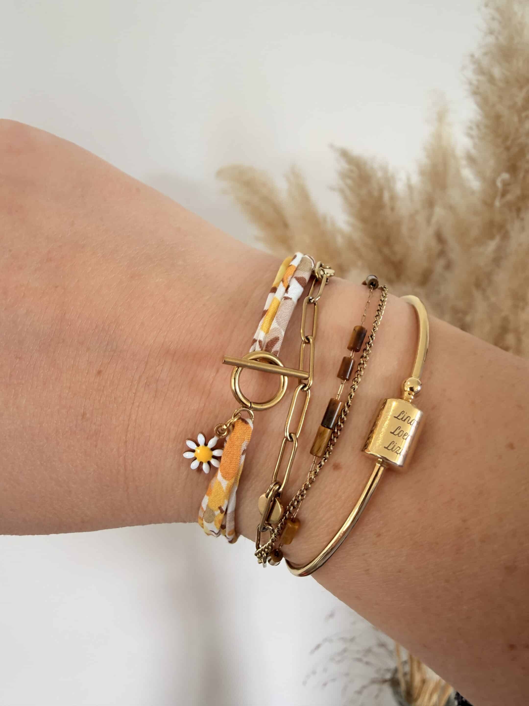 bracelet cordon en liberty, poppy and daisy multico (copie)