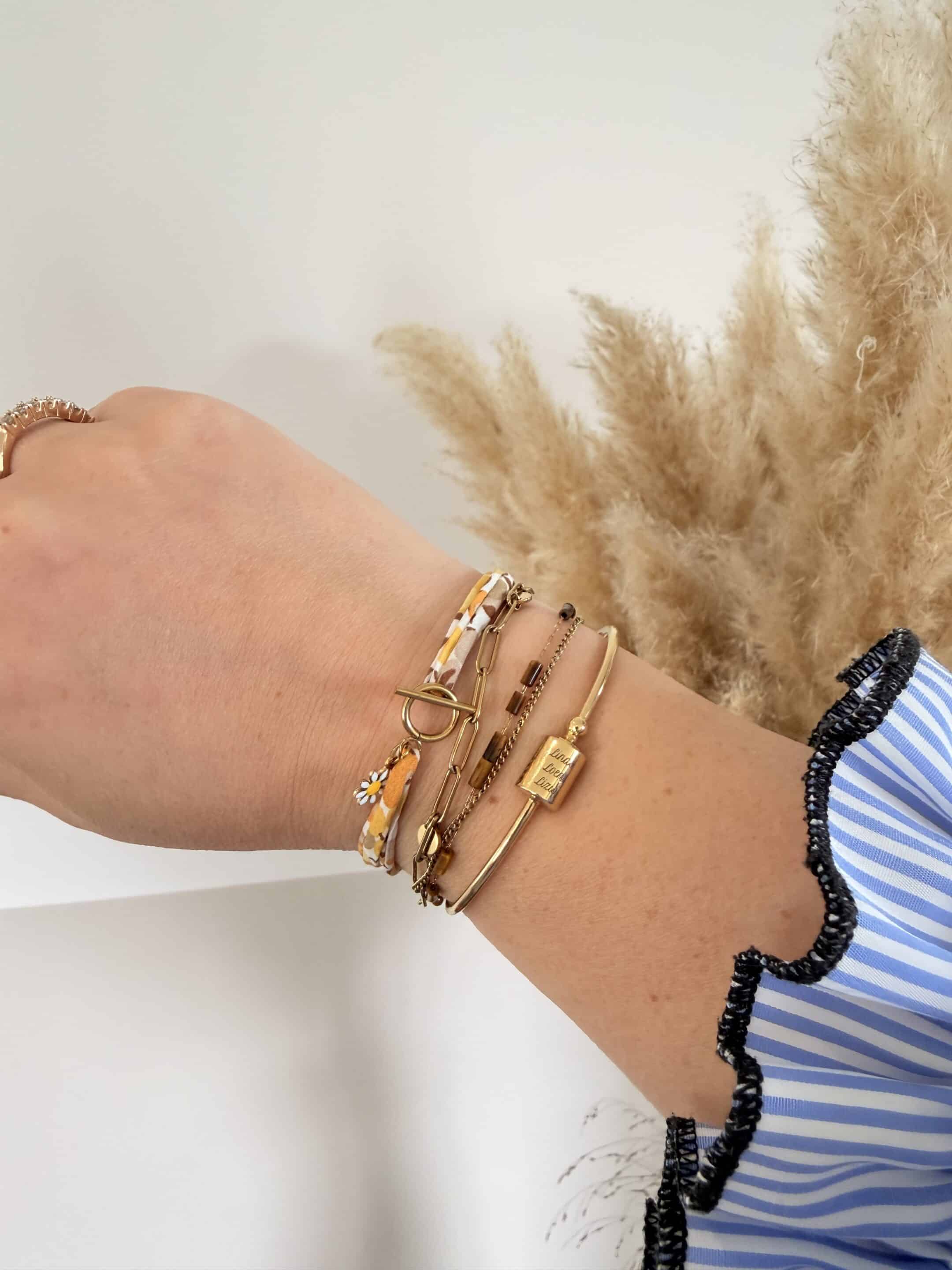 bracelet cordon en liberty, poppy and daisy multico (copie)