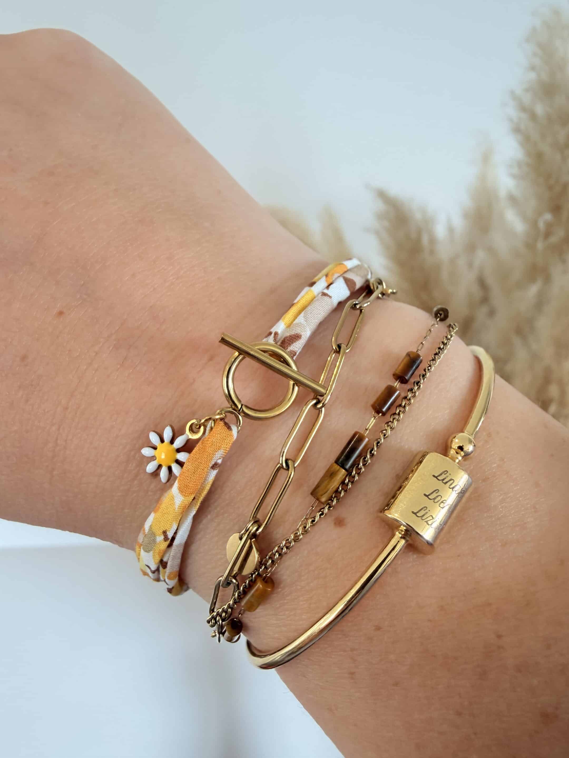 bracelet cordon en liberty, poppy and daisy multico (copie)