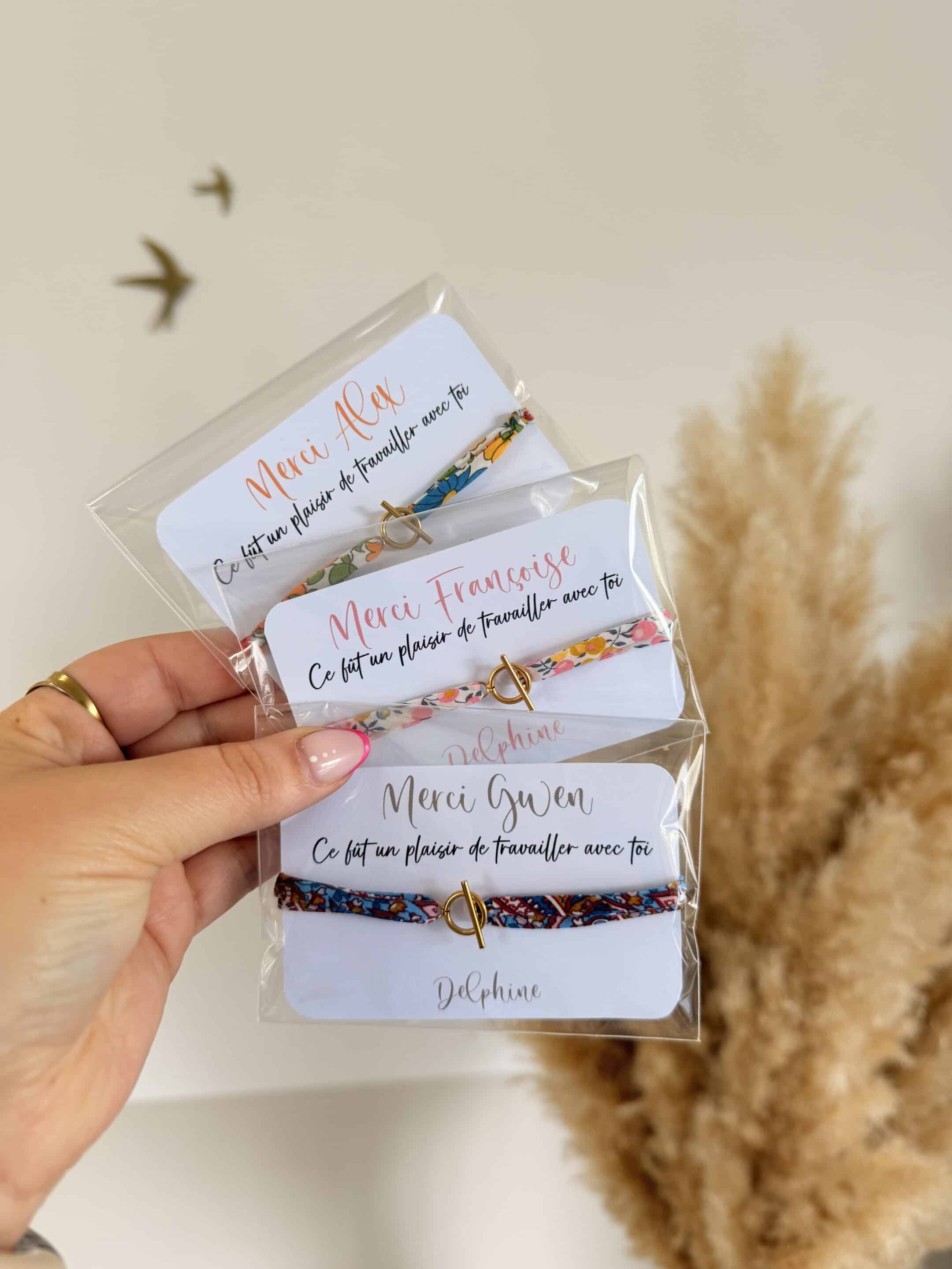 bracelet cordon en liberty, poppy and daisy multico (copie)